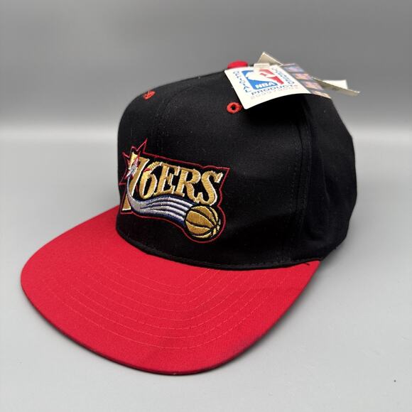 Vintage Philadelphia 76ers Logo 7 Snapback Hat NWT Iverson Era Deadstock - Picture 1 of 10
